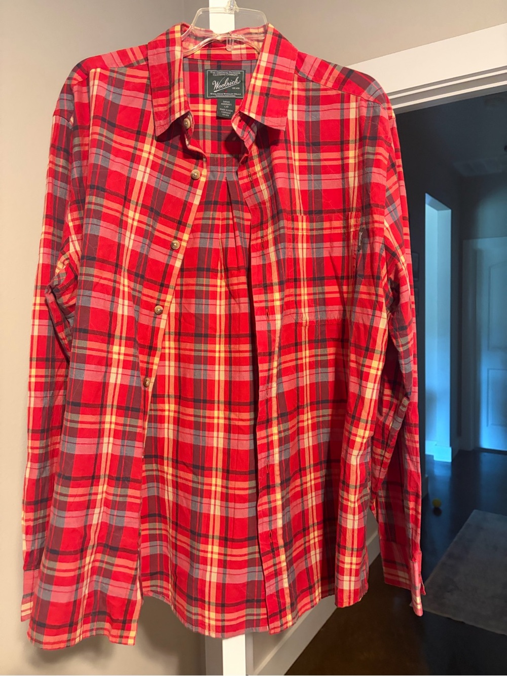 Woolrich Red Plaid Long-Sleeve Button-Down Shirt